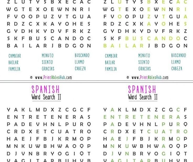 Learn Spanish With Our Printable Word Search Puzzle
