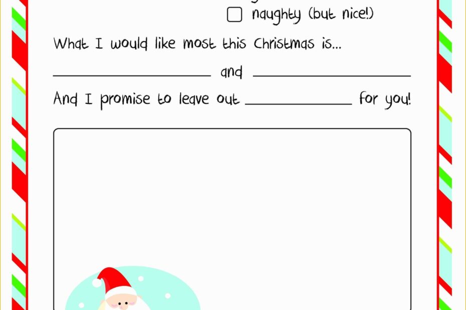 Letter To Santa Template Free Printable Of Free Printable Letter From
