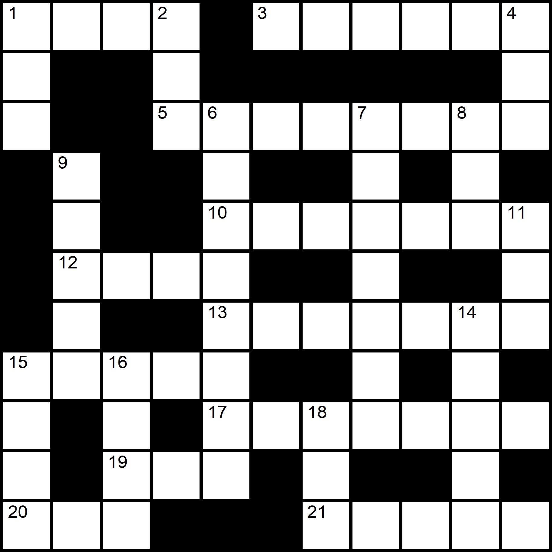 Make Your Own Free Crossword Puzzle Printable