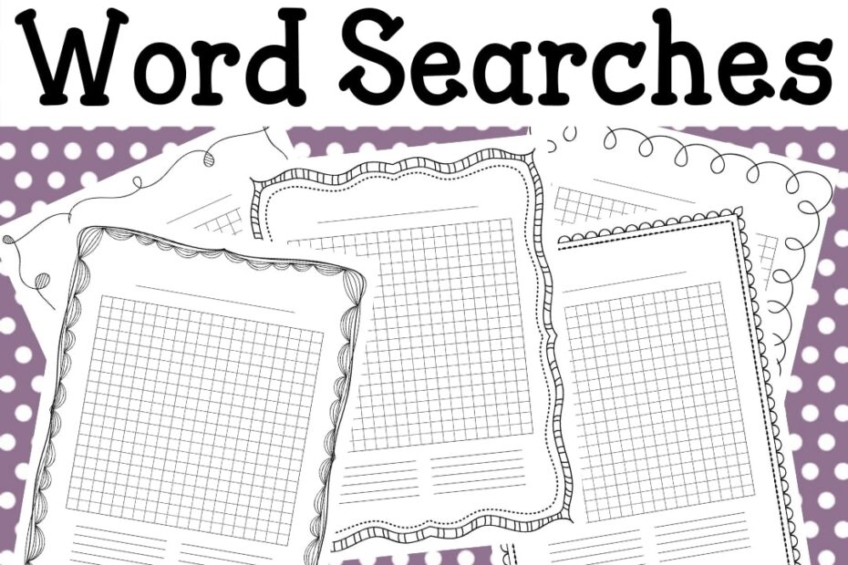 Make Your Own Word Search Puzzles Printable Download Free Printable