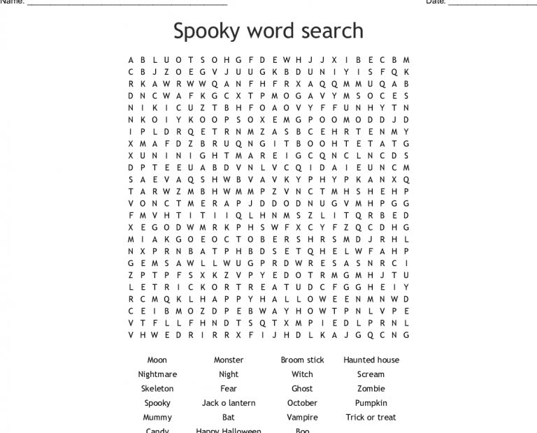 October Word Search Wordmint Word Search Printable