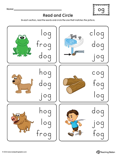 OG Word Family Sentences Printable PDF MyTeachingStation