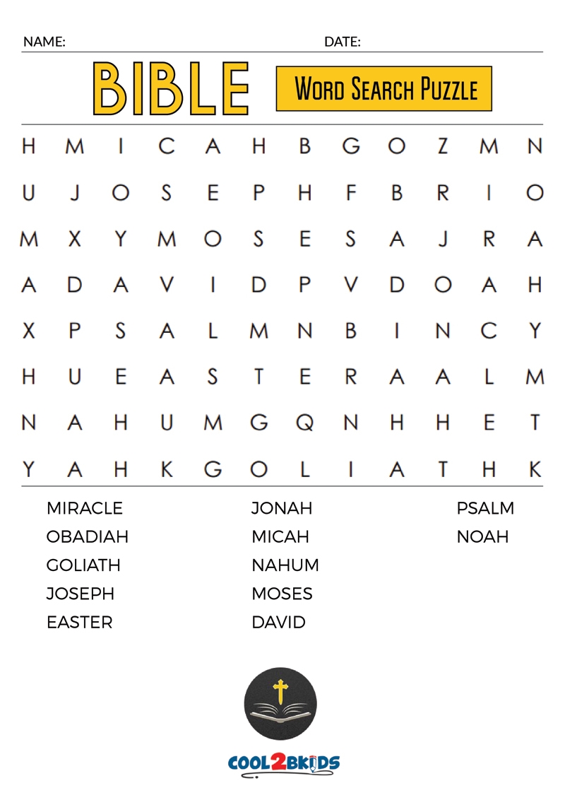 Printable Bible Word Search