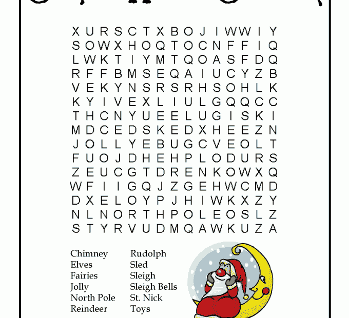 Printable Christmas Word Puzzles Woo Jr Kids Activities Children