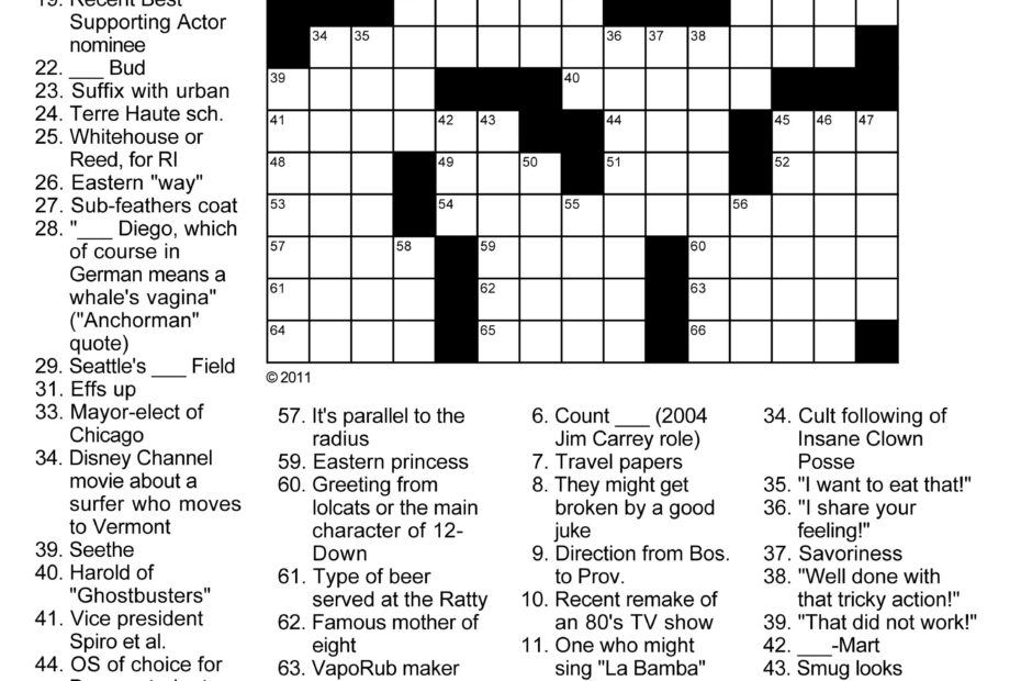 Printable Crossword Daily Printable Crossword Puzzles