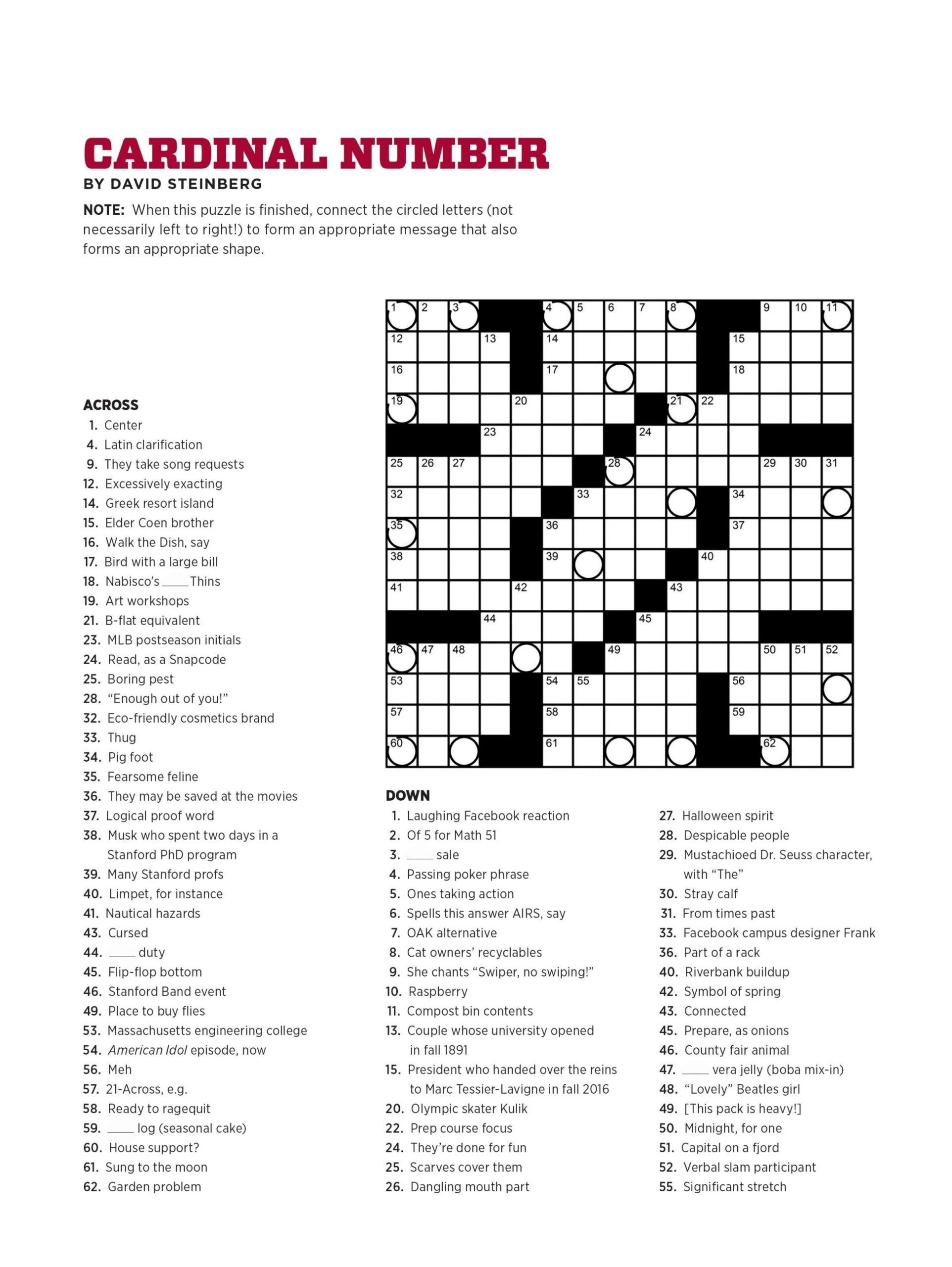 Printable Crossword Puzzle Creator Printable Crossword Puzzles