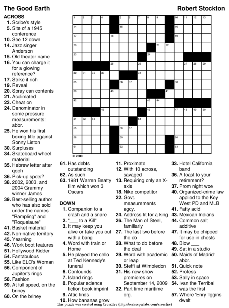 Printable Crossword Puzzle Difficult Printable Crossword Puzzles Emma 