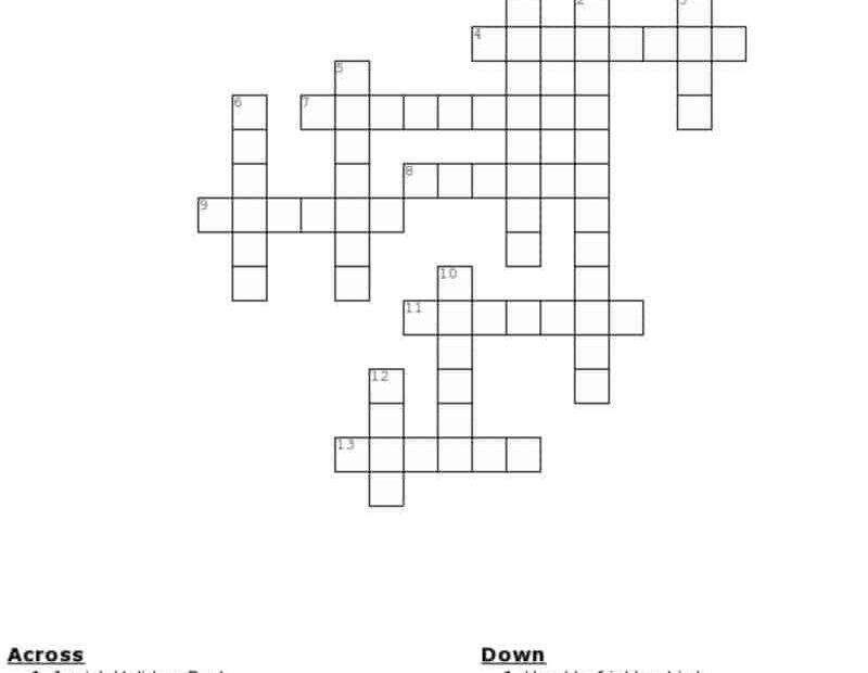 Printable Crossword Puzzle With Word Bank Printable Crossword Puzzles