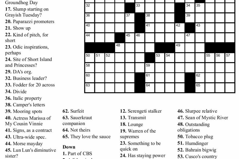 Printable Crossword Puzzles Easy To Medium Printable Crossword Puzzles