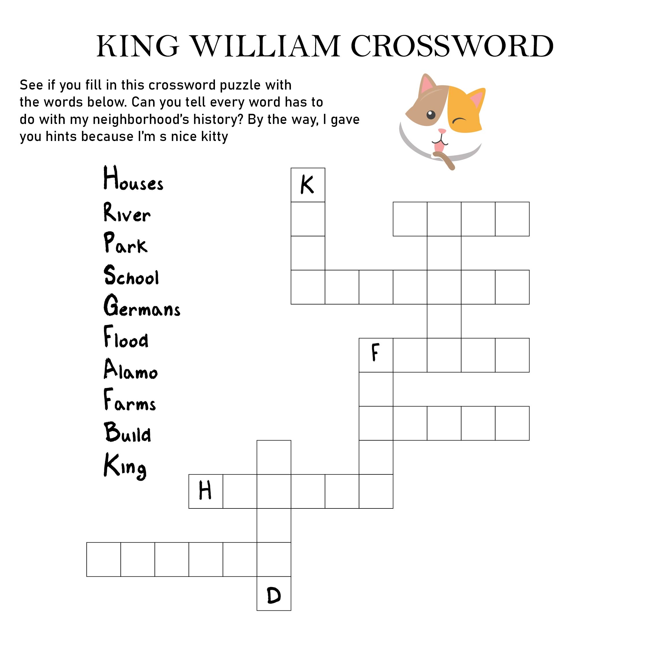 Printable Crossword Puzzles For 4Th Graders