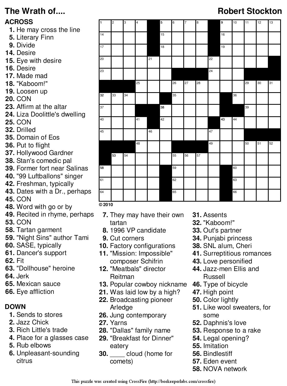 Printable Crossword Puzzles Newspaper Printable Crossword Puzzles