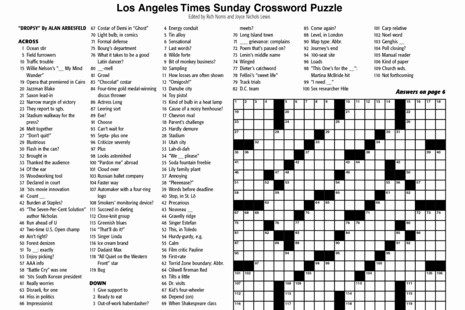 Printable Crossword Puzzles Ny Times Printable Crossword Puzzles