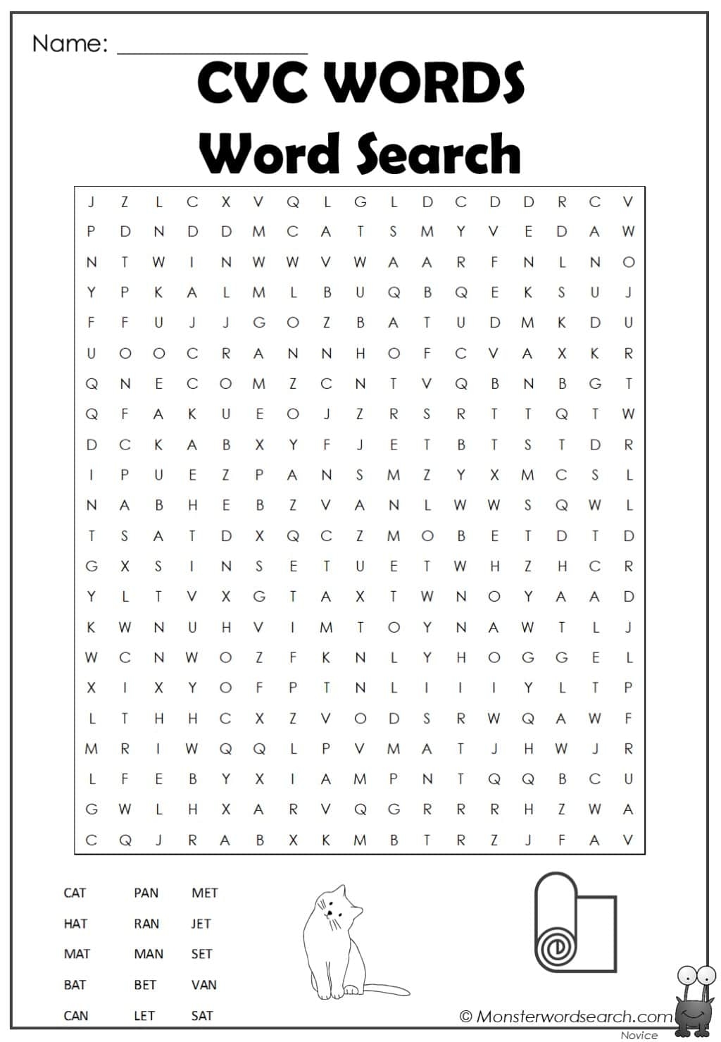 Printable Cvc Word List Chart For The Vowels Cvc Words Cvc 57 Off 