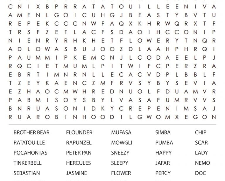 Printable Disney Word Search Disney Word Disney Word Search Disney Riset