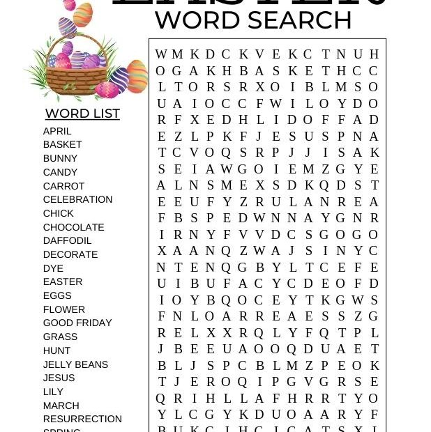 Printable Easter Word Searches For Kids 48 OFF