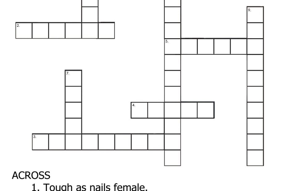 Printable Elementary Crossword Puzzles Printable Crossword Puzzles