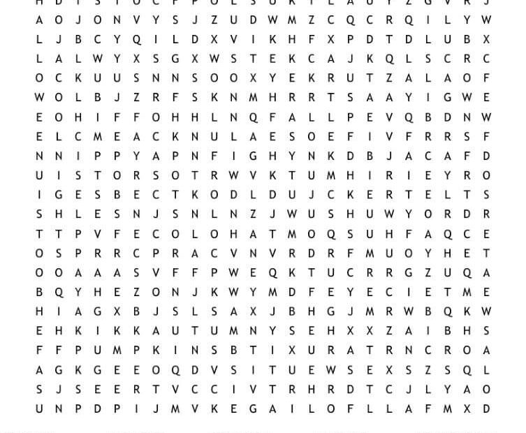 Printable Fall Word Search Puzzle Free Download And Print For You