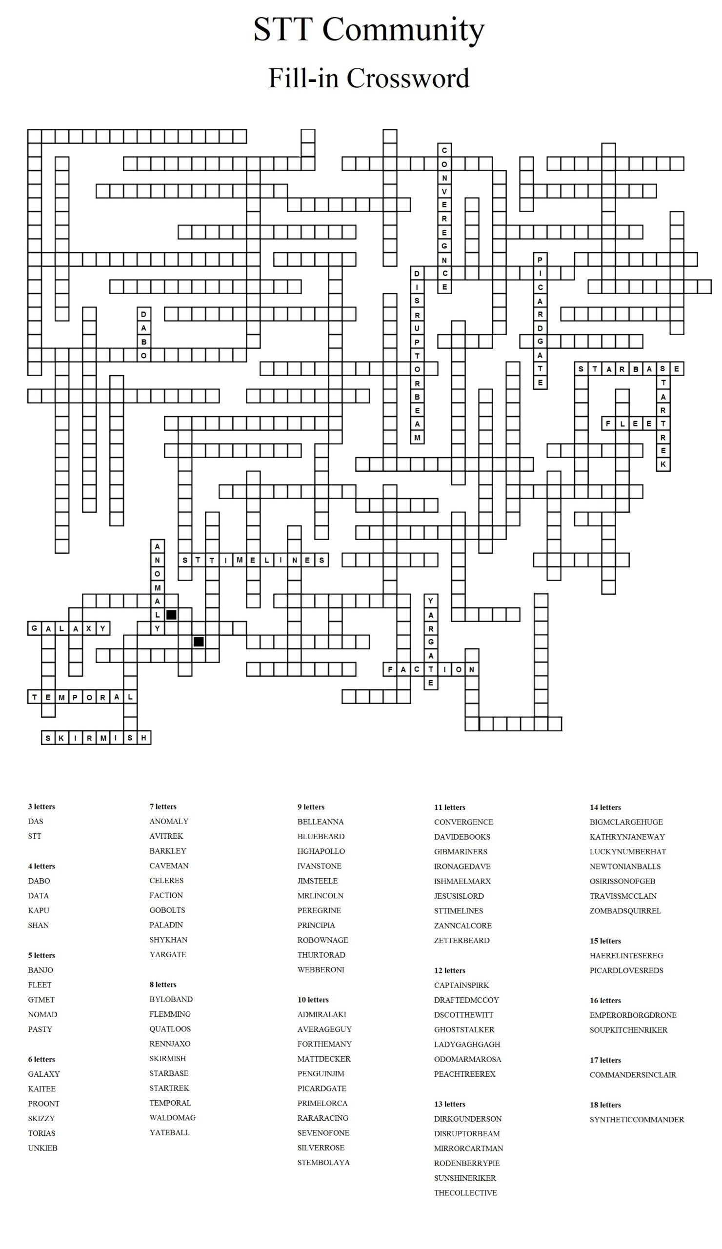 Printable Fill In Crossword Puzzles Printable Yearly Calendar