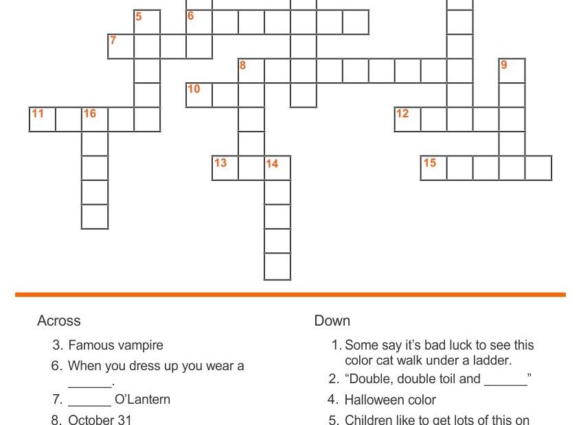Printable Halloween Word Puzzles