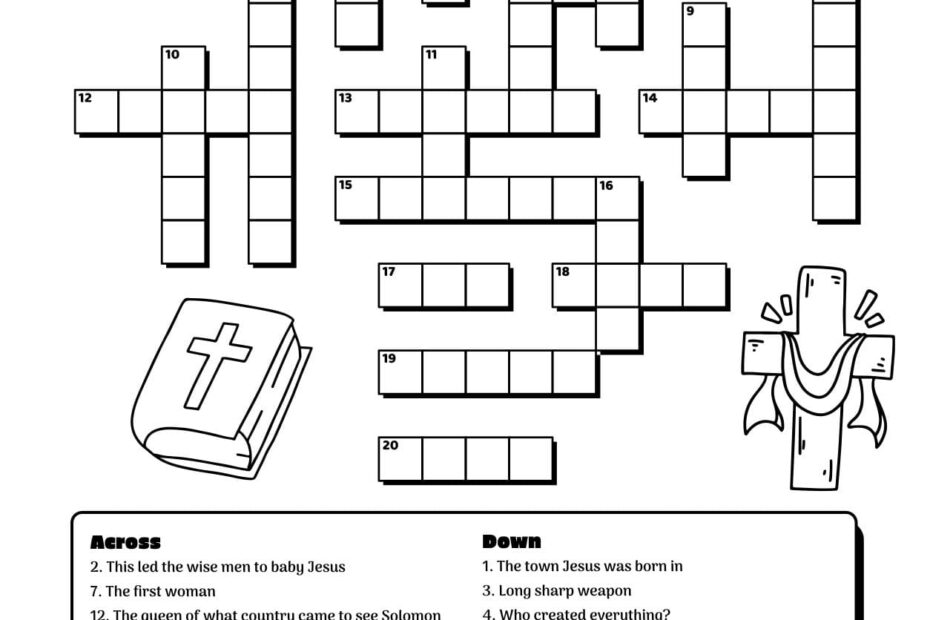 Printable Image Bible Crossword Puzzles Free Download And Print For You