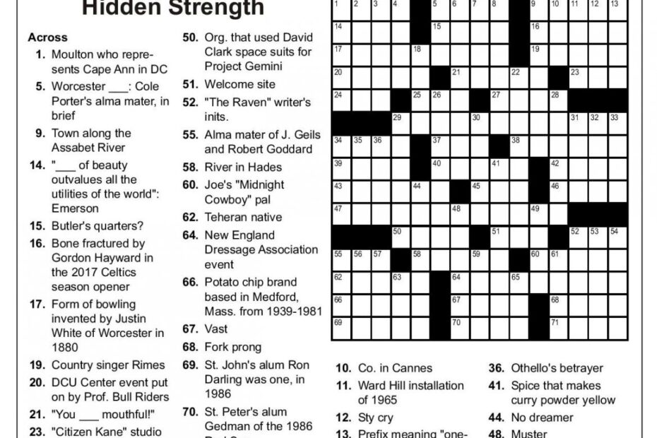 Printable La Times Crossword Puzzles For 2018 Sally Crossword Puzzles