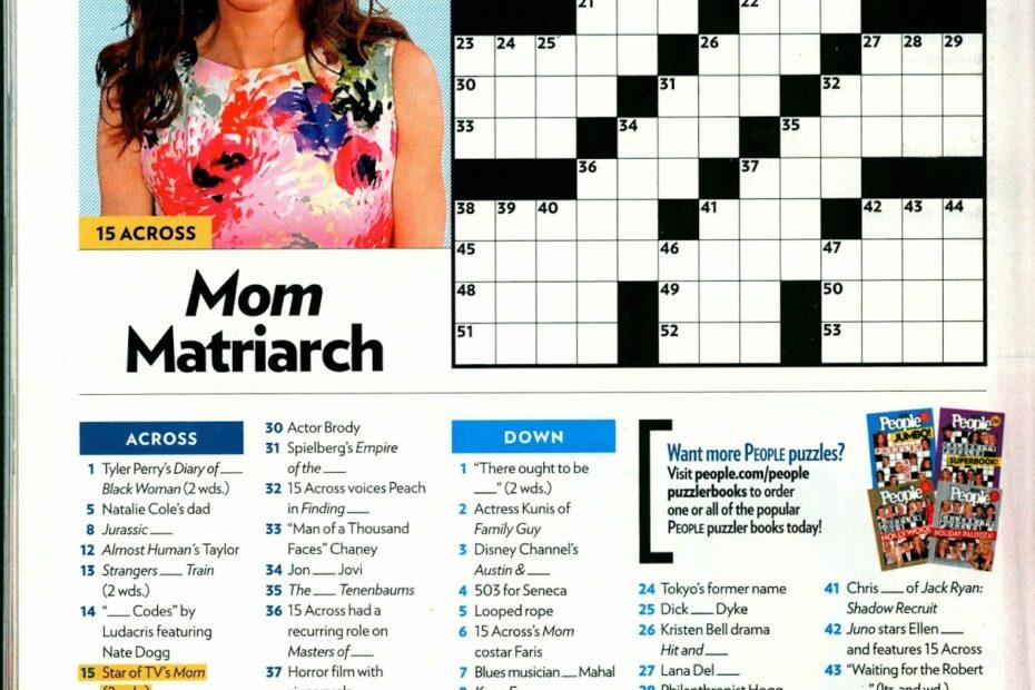 Printable People Magazine Crossword Puzzles Emma Crossword Puzzles