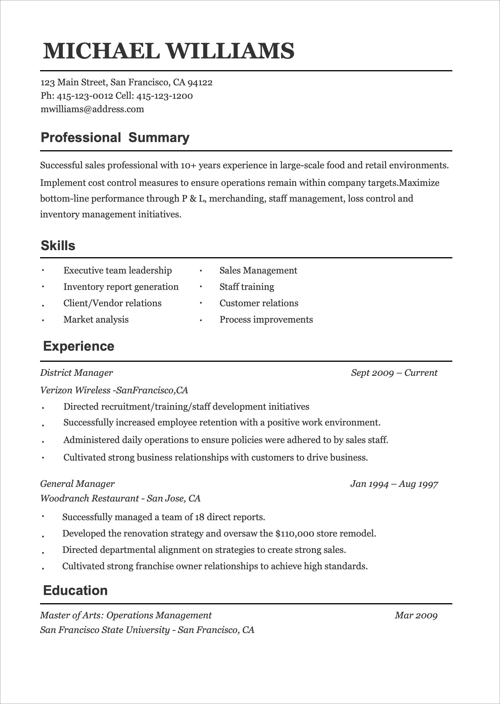 Printable Resume Builder