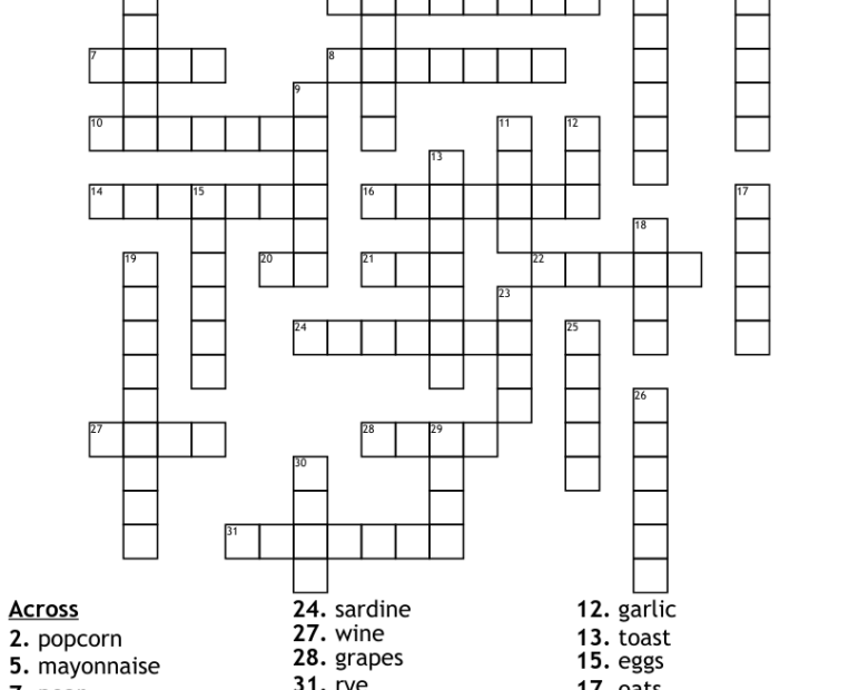 Printable Spanish Crossword Puzzle Free Crossword Puzzles Printable