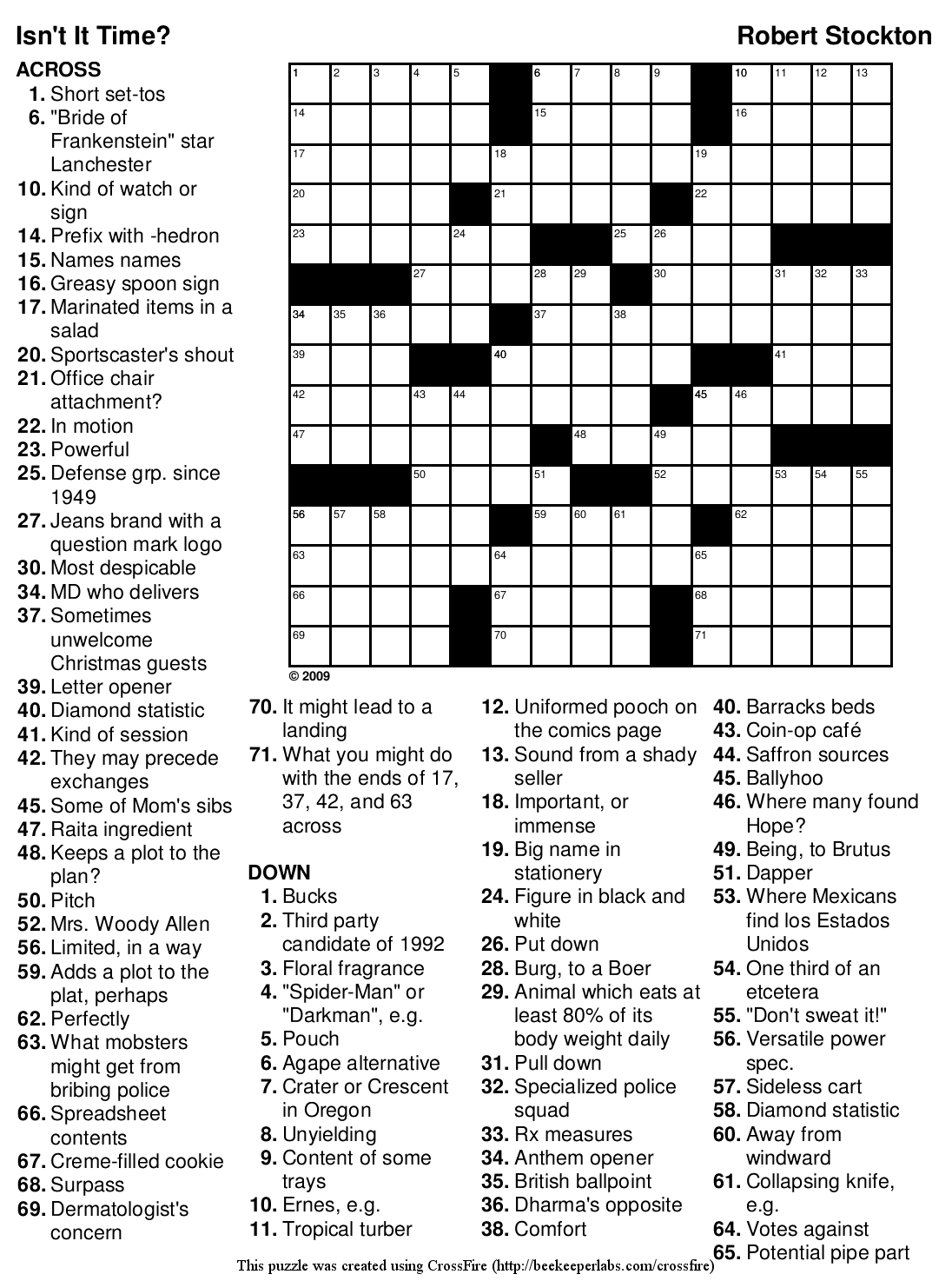 Printable Thomas Joseph Crossword Puzzle For Today Answers Printable 