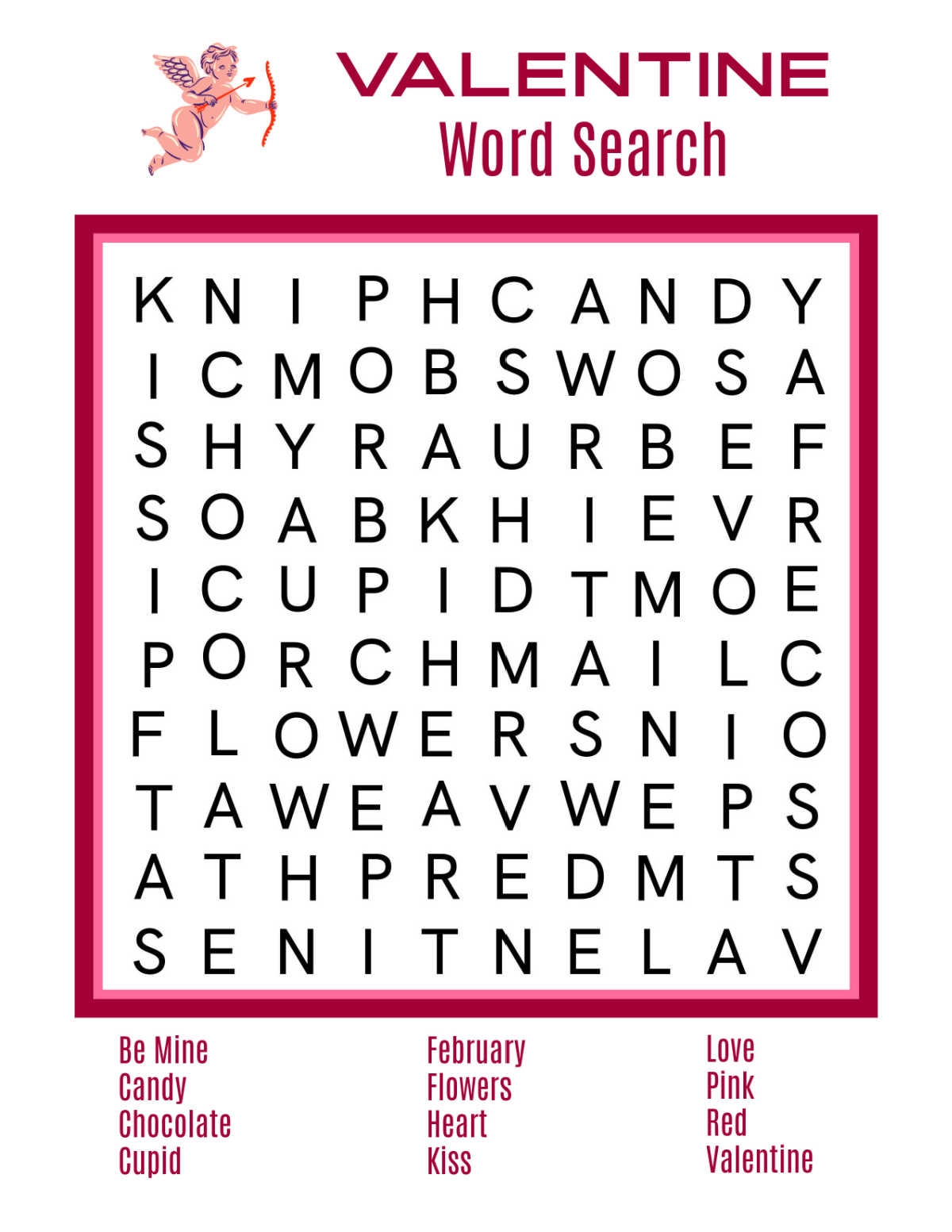Printable Valentine Word Search 2023 Get Valentines Day 2023 Update