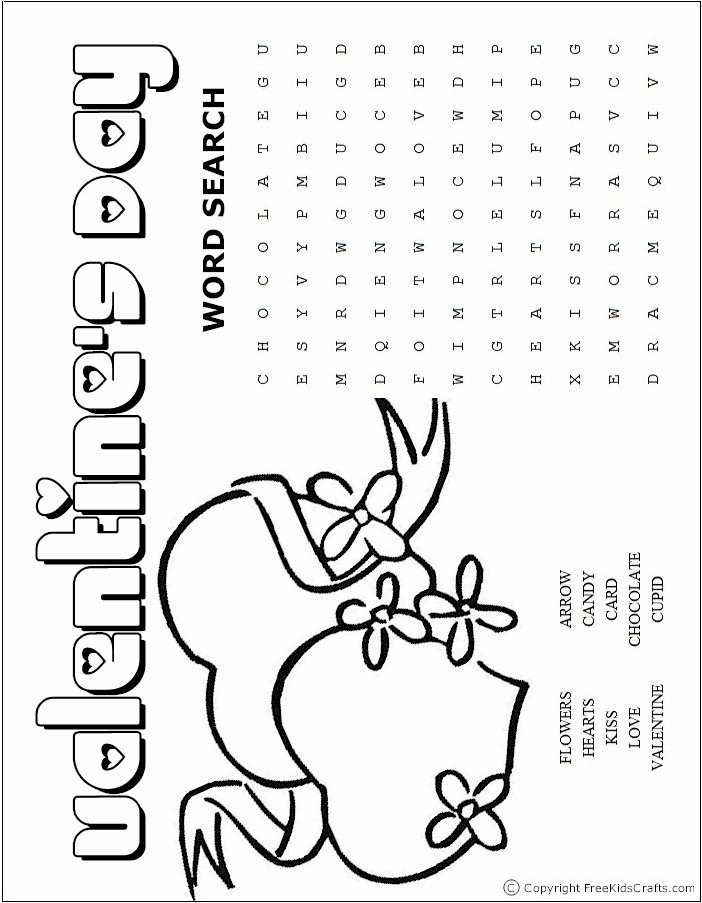 Printable Valentine Word Search Puzzles