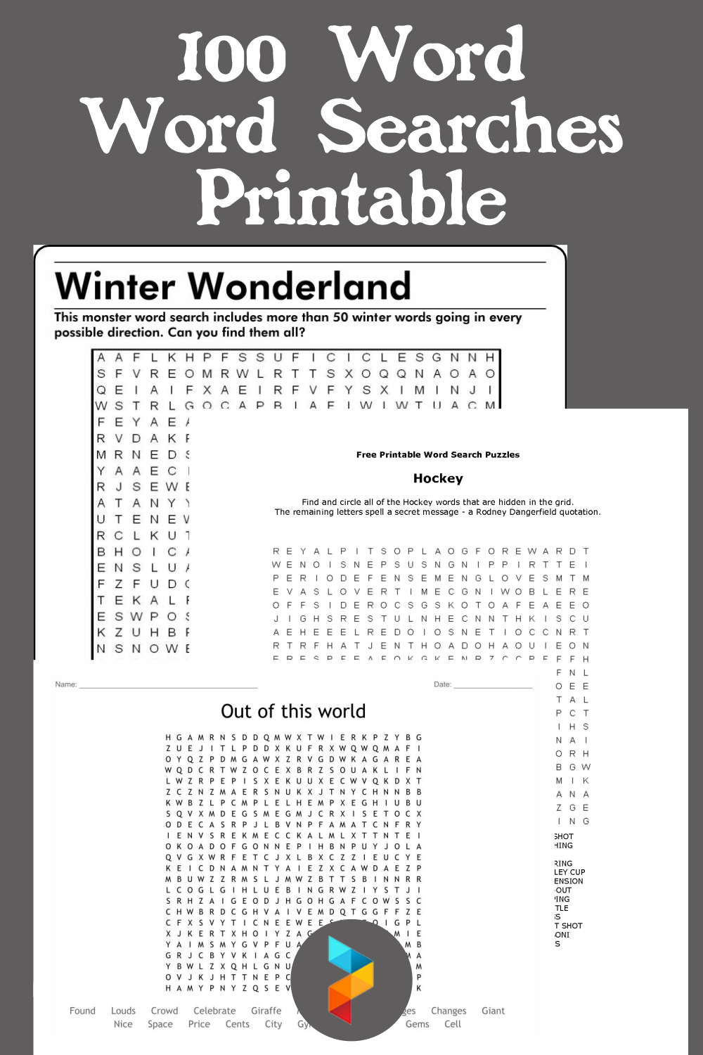 Printable Word Search 100 Words