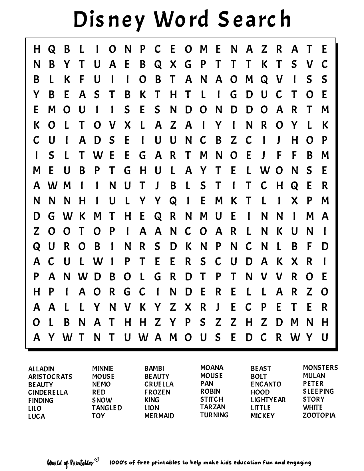 Printable Word Search Puzzles Word Search Printable