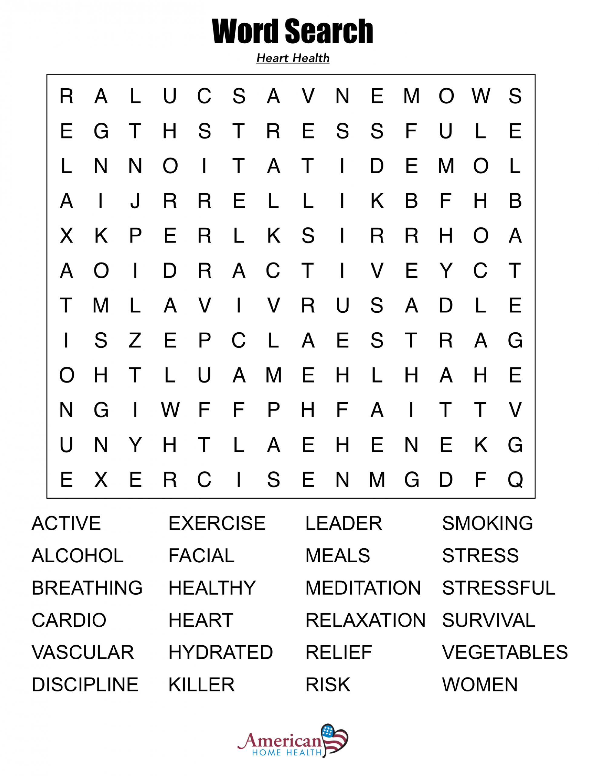 Printable Word Searches For Adults Large Print Word Search Printable 