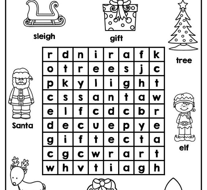 Printable Word Searches For Kindergarteners Free Printable New Year