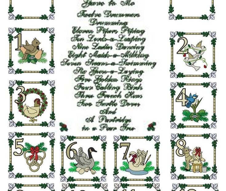 Printable Words For The Twelve Days Of Christmas Dev onallcylinders