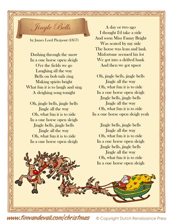 Printable Words To Jingle Bells