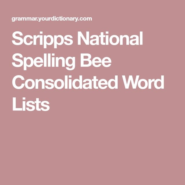 Scripps Spelling Bee 2025 Word List Printable Calendar Productivity Hacks