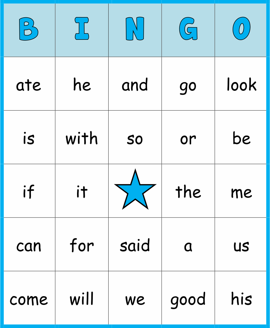 Sight Word Bingo Printable Dev onallcylinders