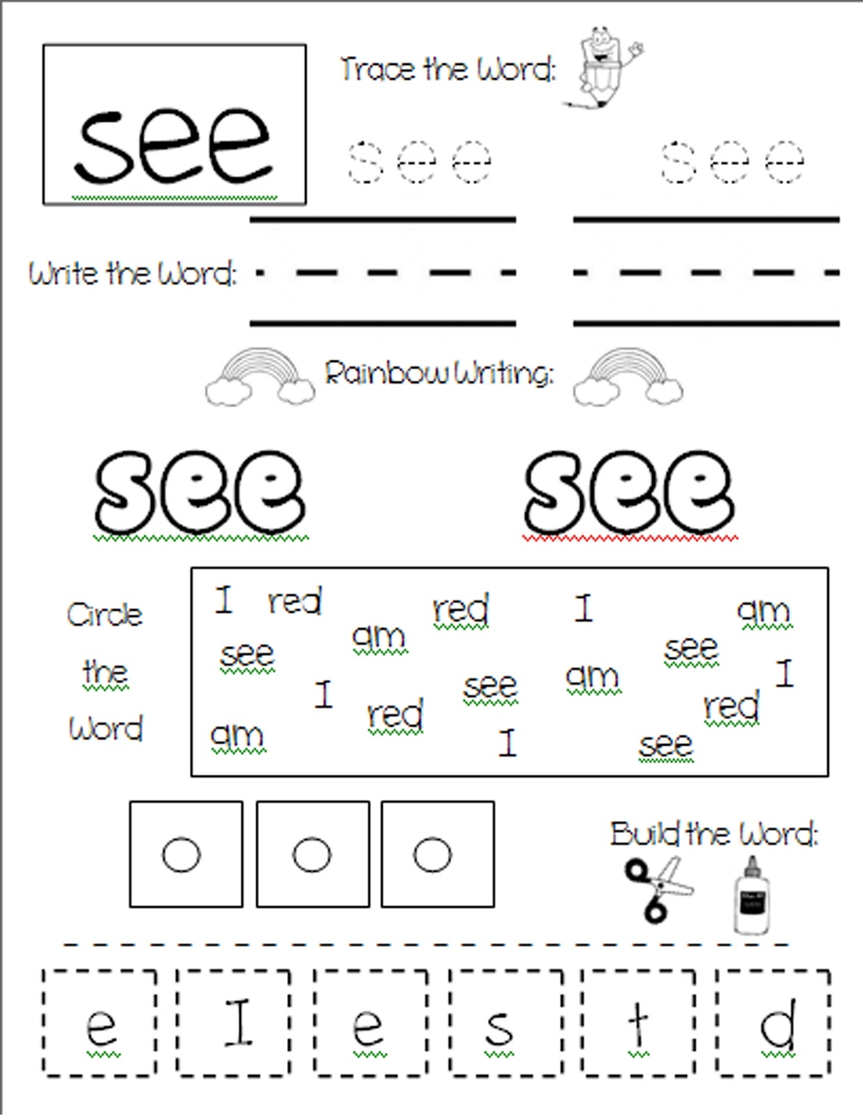 Sight Words Free Printable