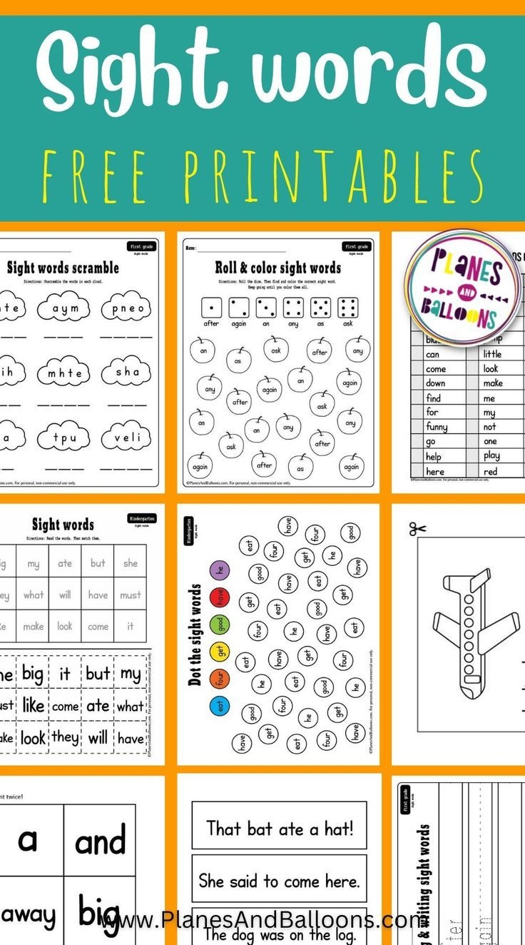 Sight Words Worksheets Printable NBKomputer