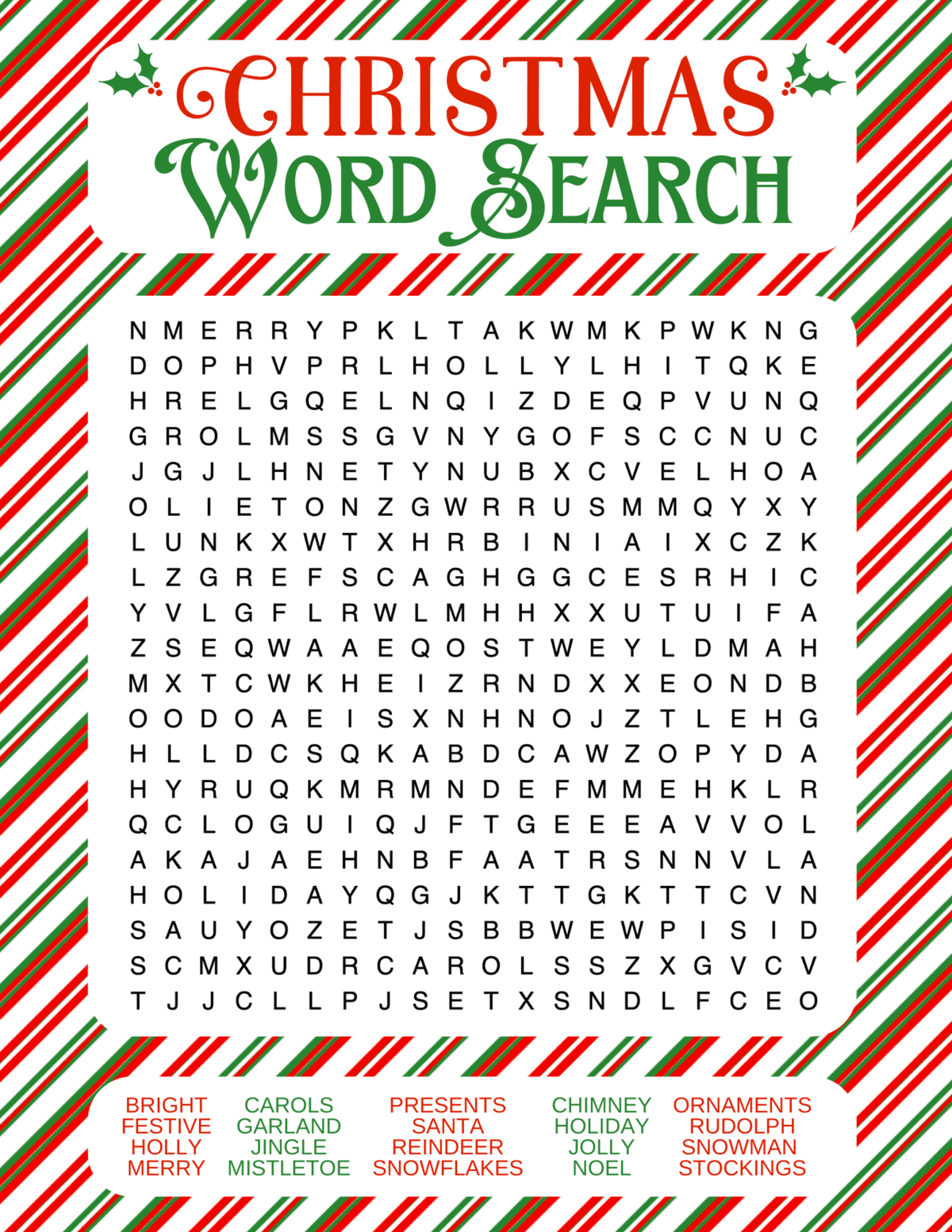 Spanish Christmas Word Search Printable Word Search Maker