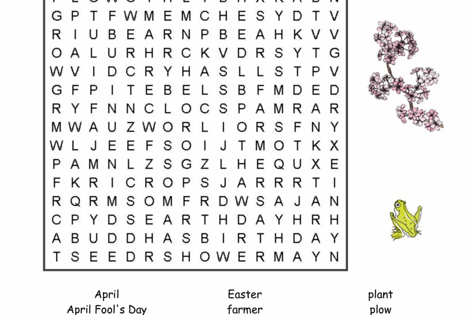 Spring Word Search Free Printable Worksheet For Kids Printable Spring