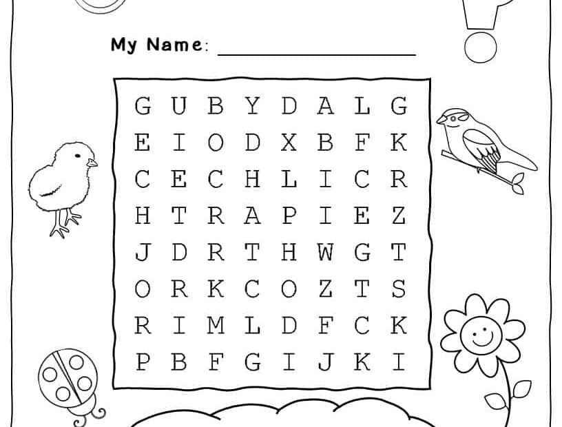 Spring Word Search Printable Pdf Word Search Maker