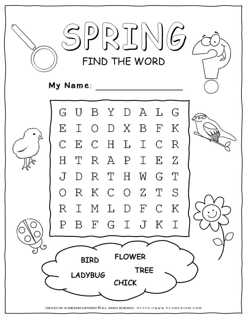 Spring Word Search Printable Pdf Word Search Maker