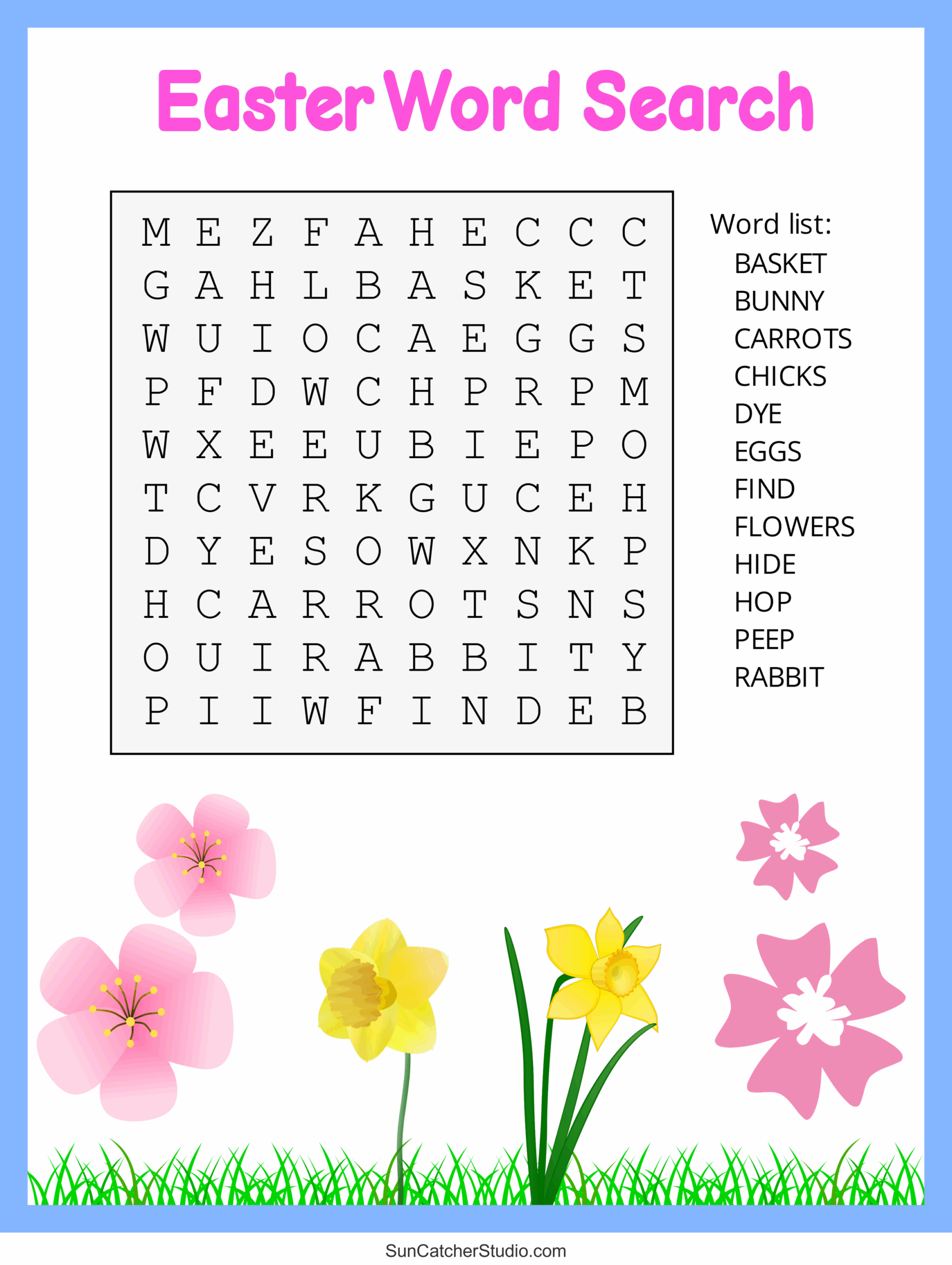 Spring Word Search Puzzle Printable Word Search Maker