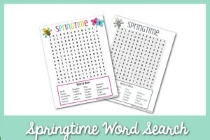 Springtime Word Search Find A Free Printable