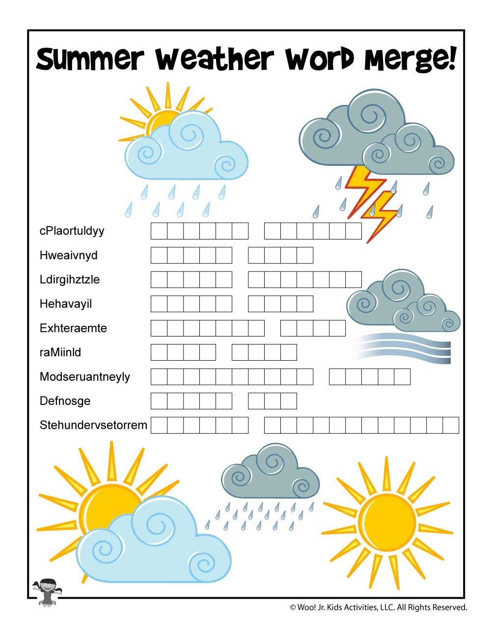 Summer Word Search Puzzles Printable