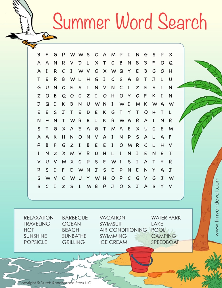 Summer Word Searches Printable