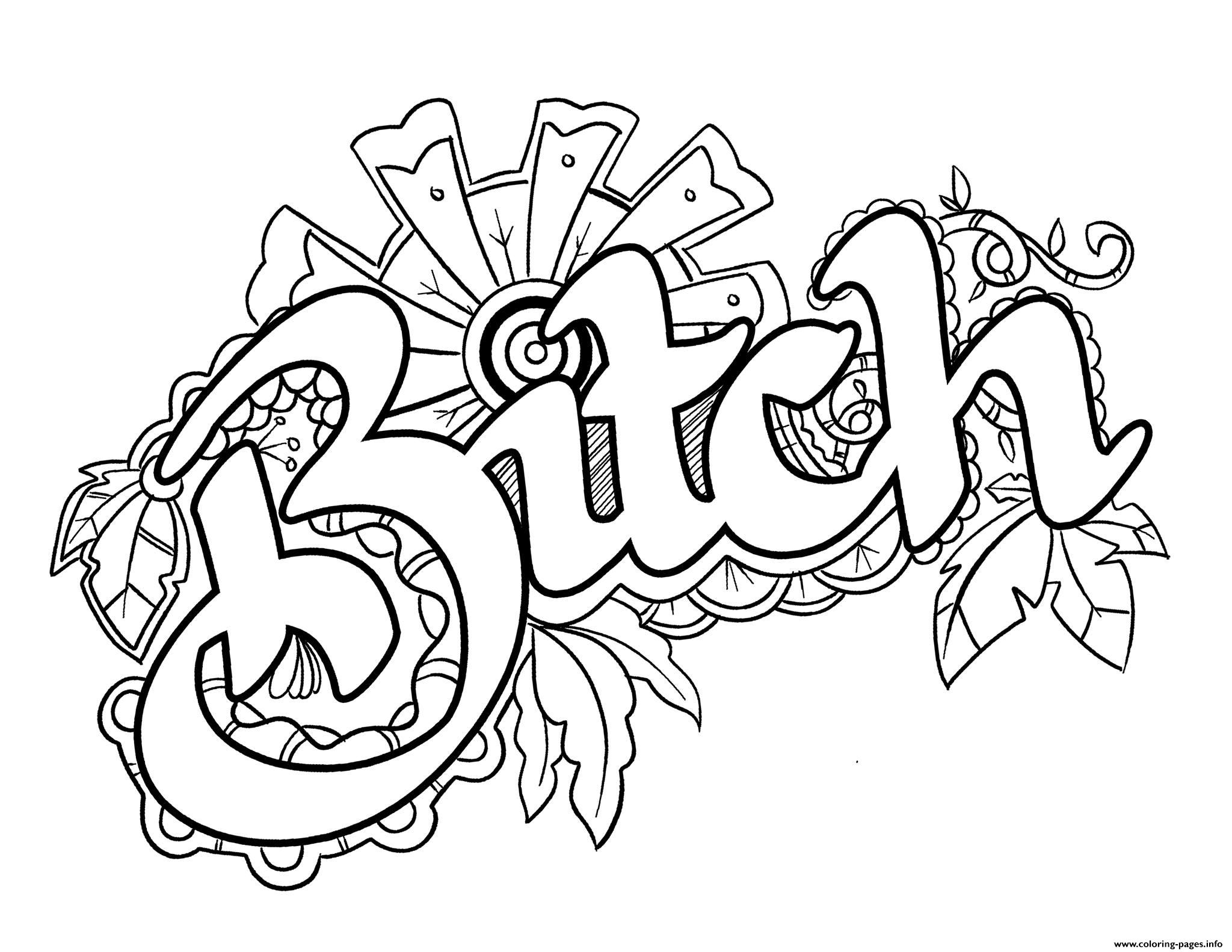 Swear Word Coloring Pages Free 79